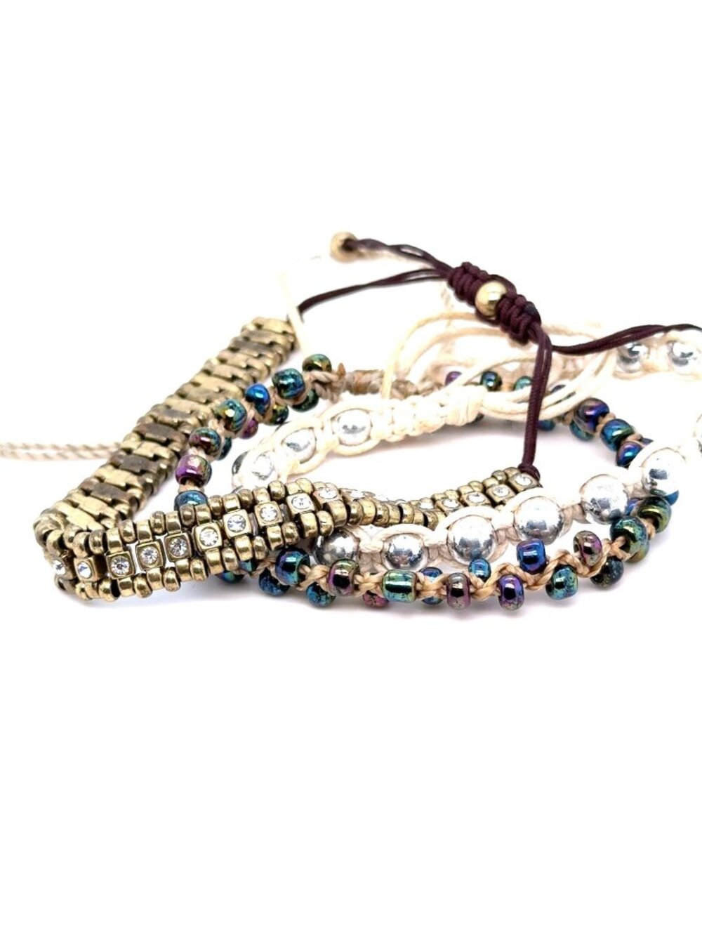 3‎ Adjustable Beaded Bracelets (d)